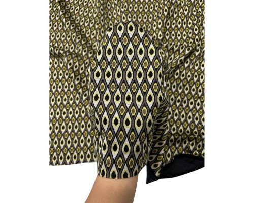 Punto trikotažas Rusvi rombai pilkame - 3