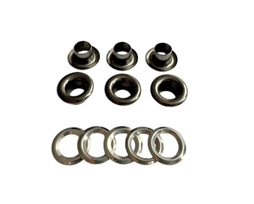 Metal eyelets - holes 6mm Tinted nickel