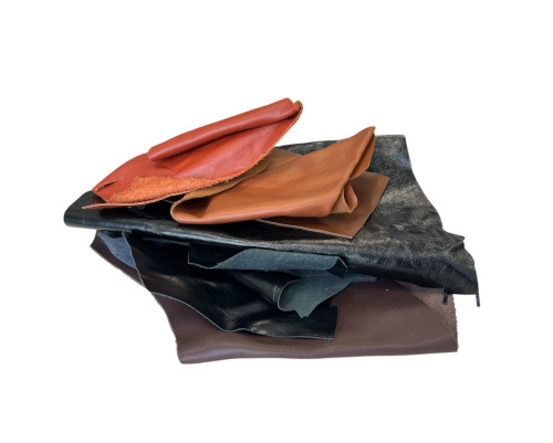 Natural leather scraps set No.8 | 0,296kg.