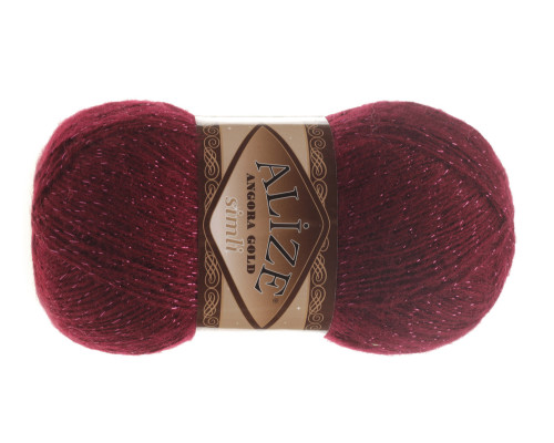 Alize angora gold simli 57 Bordo - 1