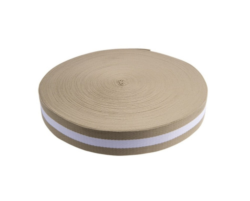 Decorative belt tape 38mm Beige white