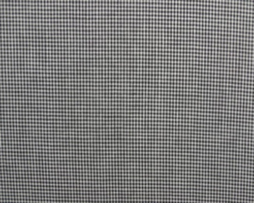 Checked cotton fabric Black and white