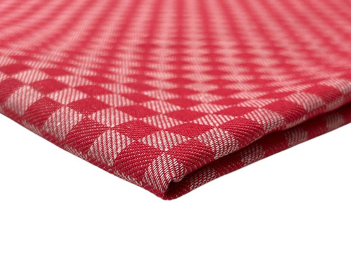 Plaid linen fabric Red