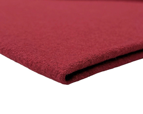 Woollen knitted fabric in Bordeaux "Boiled wool"