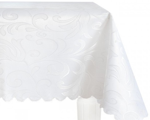 Tablecloth White 160x260cm stain resistant