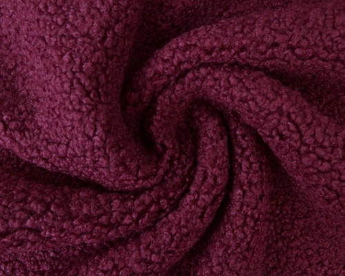 Teddy fabric Bordeaux 350gr/kv.m.