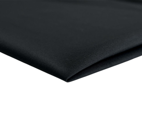 Elasticated cotton fabric Snowball Black