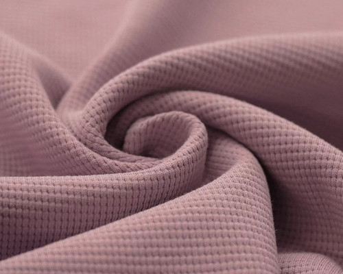 Waffle knitted fabric Ash pink