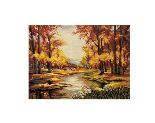 Embroidery painting with thread 40x50cm Autumn