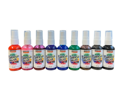 Pentart Spray Fabric Paints for Light Fabrics | 9 colours