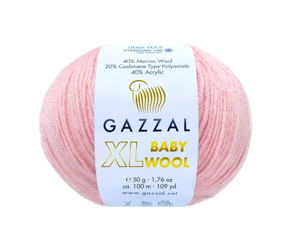 Gazzal XL Baby Wool 836 Rožinė - 1