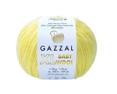 Gazzal XL Baby Wool 833 Geltona - 1