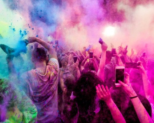 Coloured Holi powder