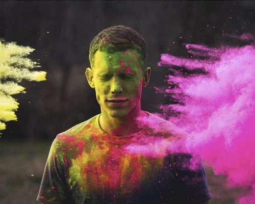 Coloured Holi powder