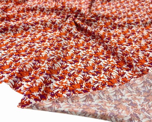 Viscose fabric Patterns in white