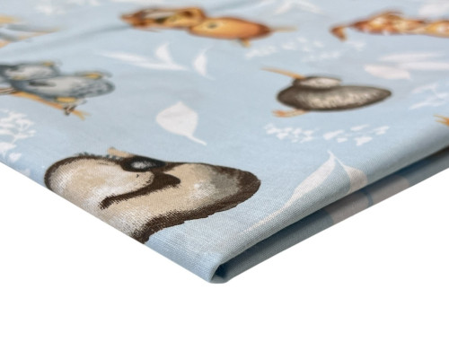 Cotton - canvas Animals in light blue