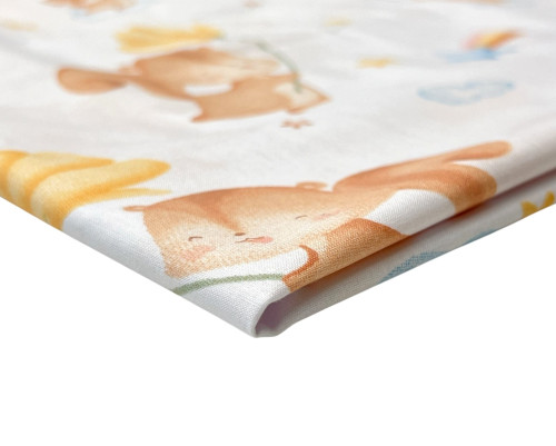 Cotton - canvas Chipmunks in white