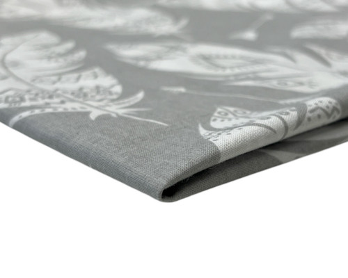 Cotton - canvas Feathers in grey