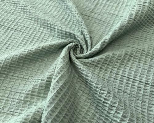 Waffle fabric Old green