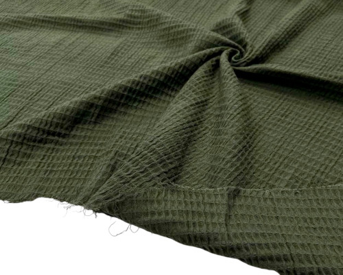 Waffle fabric Dark green