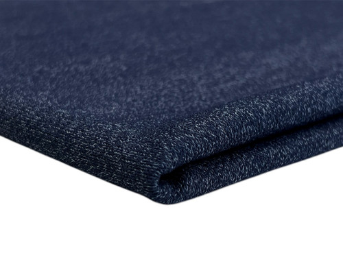 Knitted knitted fabric with viscose Navy blue melange