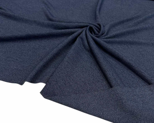 Knitted knitted fabric with viscose Navy blue melange