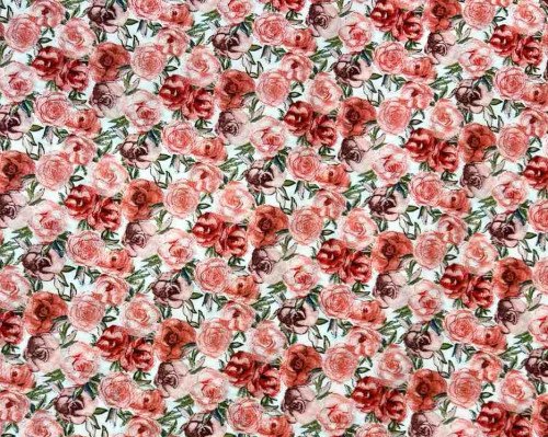 Poplin fabric Roses