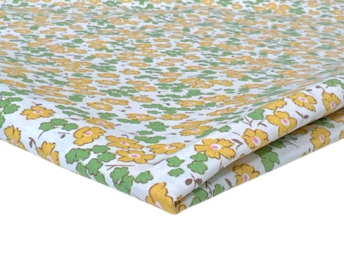 Poplin fabric Yellow flowers