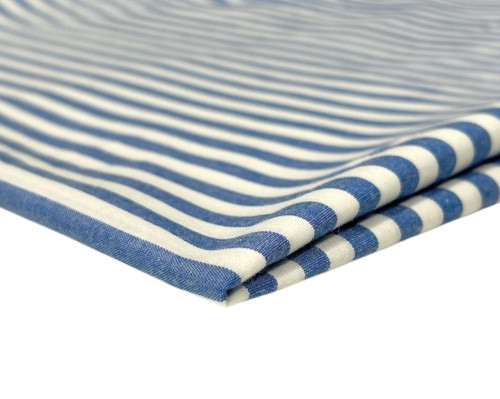 Poplin fabric Blue stripes