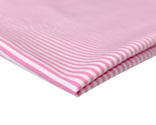 Poplin fabric Pink stripes