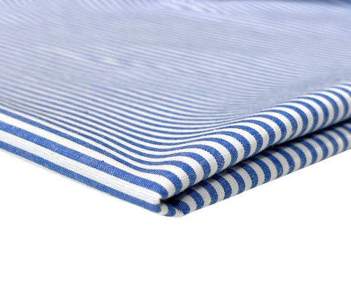 Poplin fabric Blue stripes