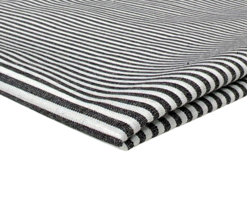 Poplin fabric Black stripes