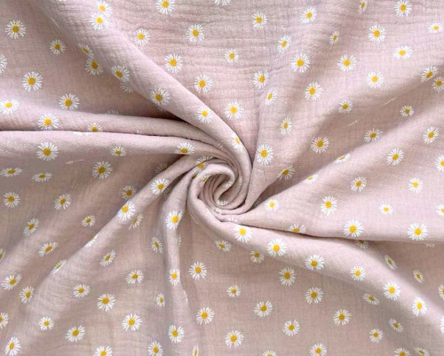 Muslin Daisies in Ash Pink