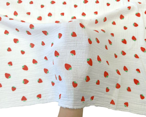 Muslin Strawberries in white