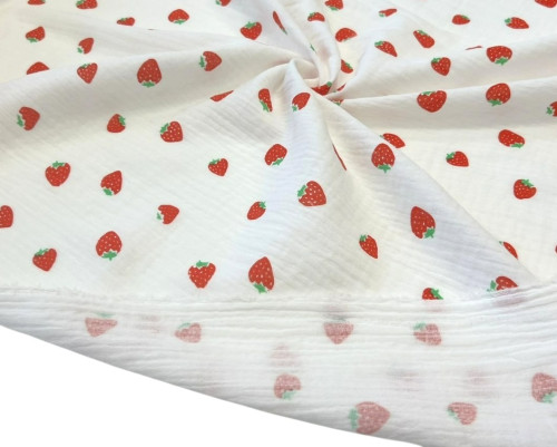 Muslin Strawberries in white