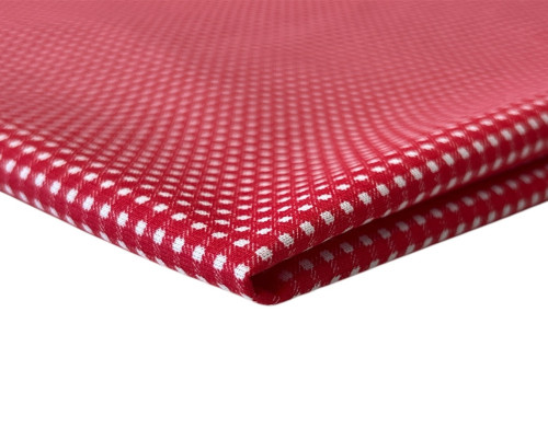 Cotton - canvas White squares in red