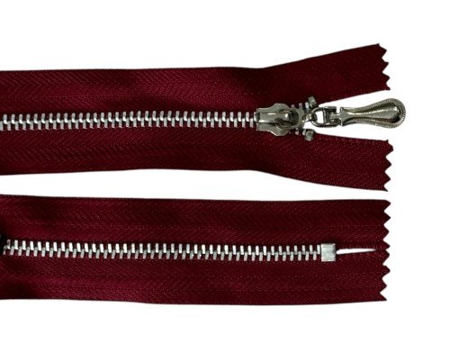 Metalinis užtrauktukas 10cm Bordo - 1