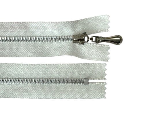 Metalinis užtrauktukas 10cm Baltas - 1