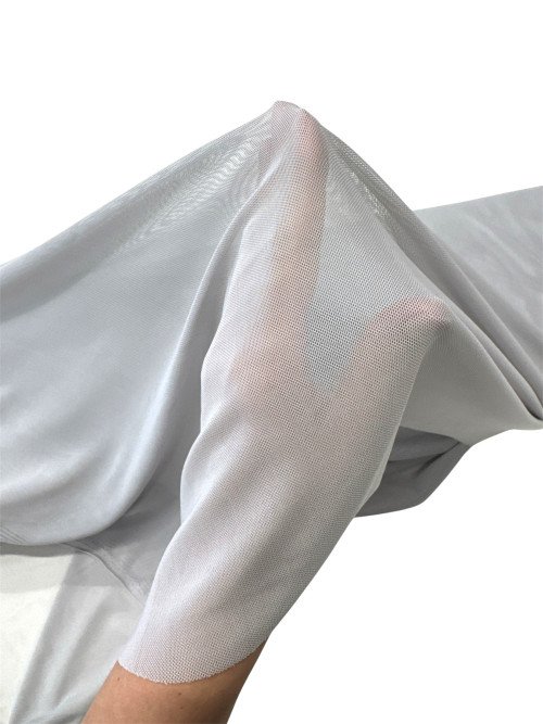 Elasticated tulle - mesh Light grey