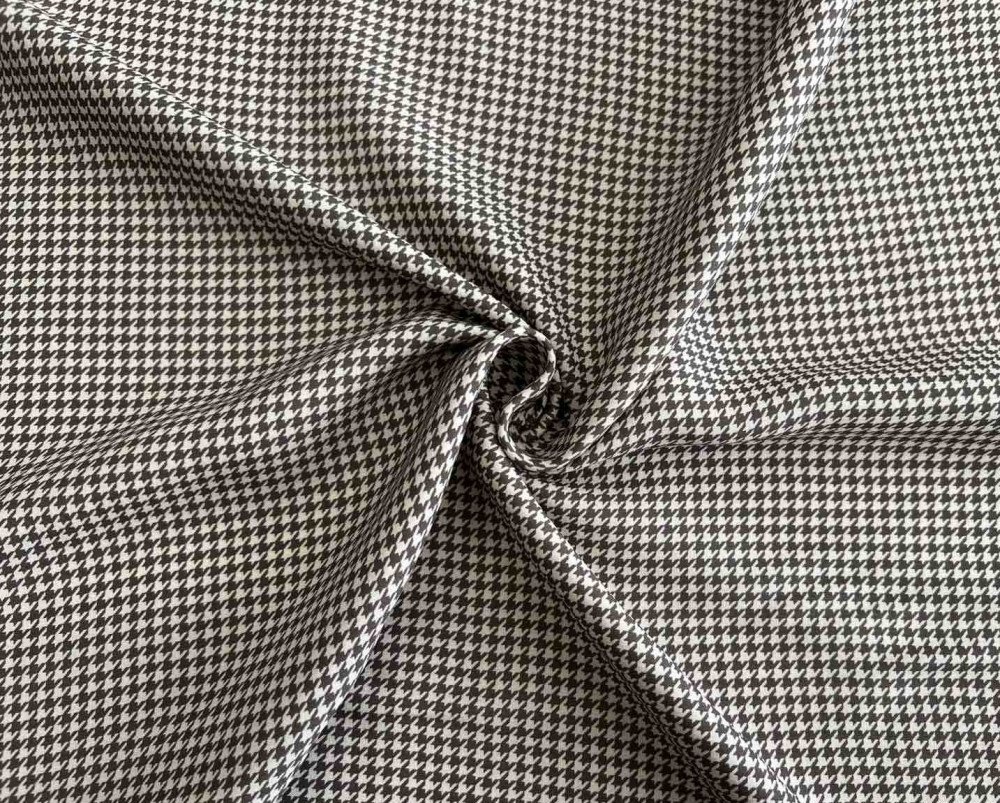 Viskozinis audinys Rudos žąsų kojelės - 1