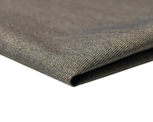 Waterproof fabric Miranda Grey with metallic gold thread