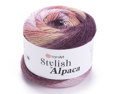 YarnArt Stylish Alpaca 7715 Aubergine/Pink