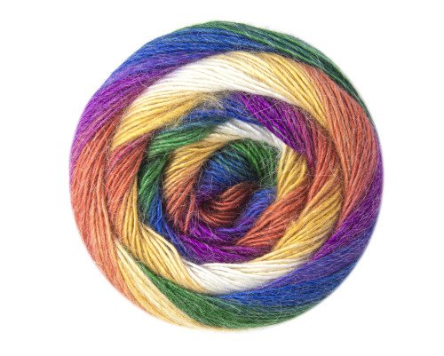 YarnArt Stylish Alpaca 7718 Oranžinė/mėlyna - 1