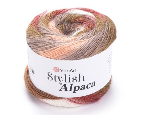 YarnArt Stylish Alpaca 7701 Brown/pink
