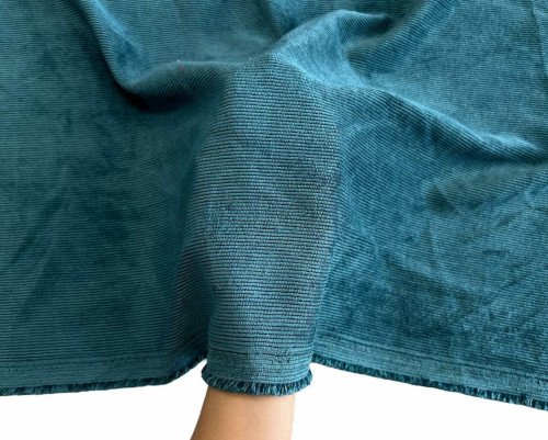 Corduroy with elastane Petrol