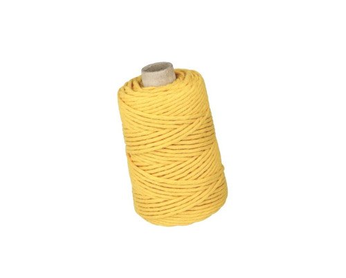 Makrame siūlai 5mm 100m Geltona - 1