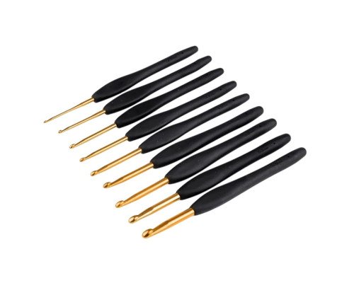 Gold aluminium bobby pins with rubber grip KnitPro