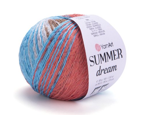 YarnArt Summer dream 4311 Mėlyna/ruda - 1