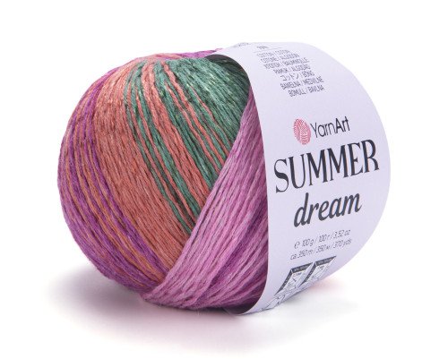 YarnArt Summer dream 4308 Rožinė/ruda - 1