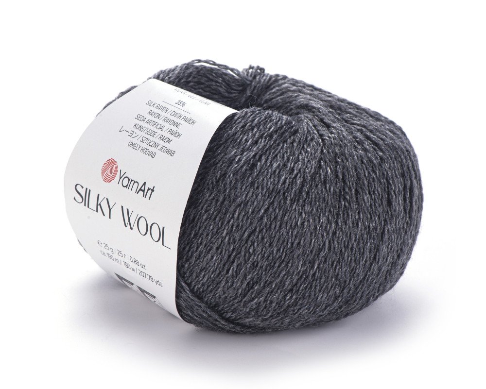 Yarn Art Silky wool 335 Tamsiai pilka - 1